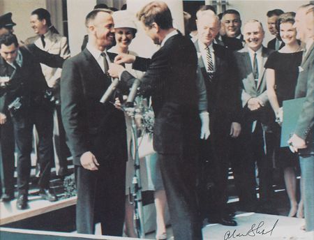Lot #572 Alan Shepard Signed Photograph - Image 1