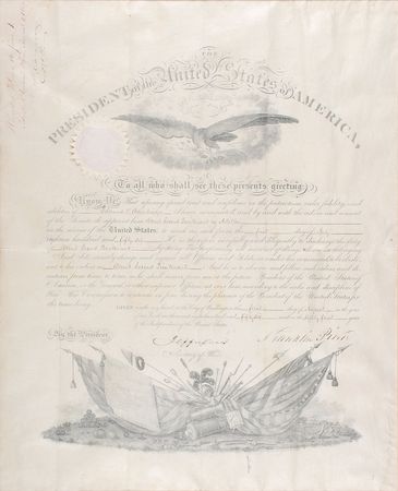 Lot #16 Franklin Pierce and Jefferson Davis: Military appointment by the commander-in-chief and the future Confederate president - Image 2