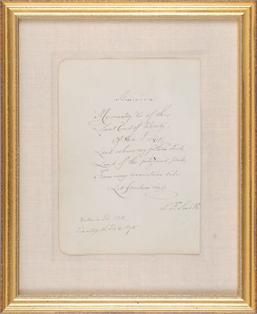 Lot #718 Samuel Francis Smith Signed Quote - Image 2