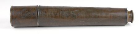 Lot #421 Confederate Signal Corps Telescope: Rare 40? Confederate Signal Corps brass telescope - Image 1