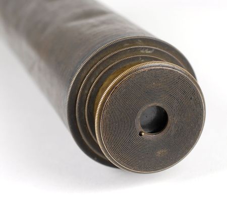Lot #421 Confederate Signal Corps Telescope: Rare 40? Confederate Signal Corps brass telescope - Image 3