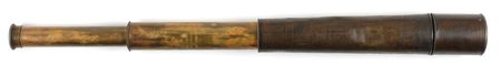 Lot #421 Confederate Signal Corps Telescope: Rare 40? Confederate Signal Corps brass telescope - Image 4
