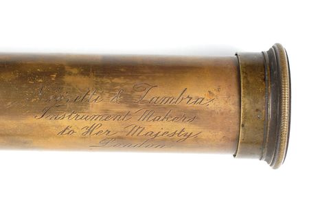 Lot #421 Confederate Signal Corps Telescope: Rare 40? Confederate Signal Corps brass telescope - Image 5