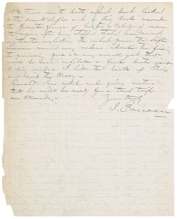 Lot #447 John Ericsson Handwritten Letter Signed - Image 2