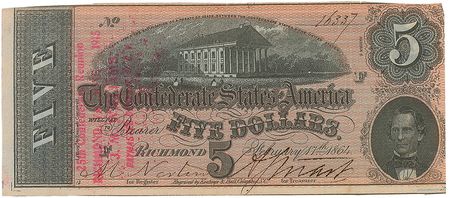 Lot #417 Confederate Currency Currency - Image 5