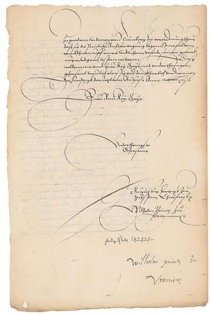 Lot #280 William I, Prince of Orange Signed Document - Image 2