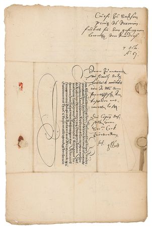 Lot #280 William I, Prince of Orange Signed Document - Image 3