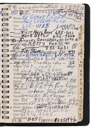 Lot #908 Sean Flynn Address Book and Business Cards - Image 2