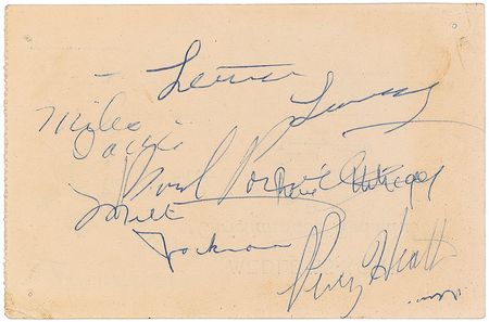 Lot #827 Jazz Musicians Signature - Image 1
