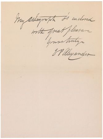 Lot #378 Edward Porter Alexander Signed Note - Image 1