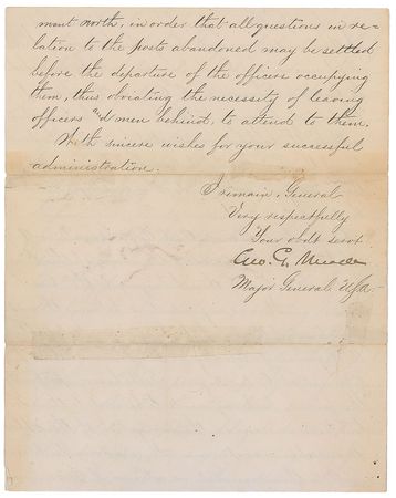 Lot #394 George G. Meade Signed Letter - Image 4