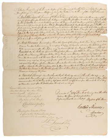 Lot #137 William Franklin Signed Document - Image 3
