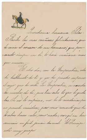 Lot #329 King Alfonso XII Handwritten Letter Signed - Image 1