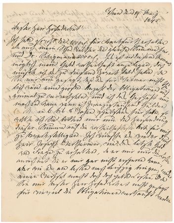 Lot #743 Ottilie von Goethe Handwritten Letter Signed - Image 1