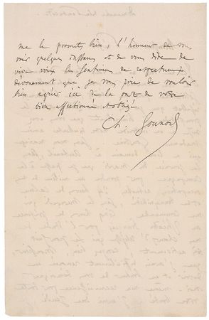 Lot #804 Charles Gounod Handwritten Letter Signed - Image 2