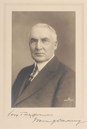 Lot #42 Warren G. Harding Signed Photograph