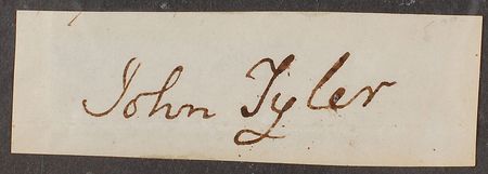 Lot #76 John Tyler Signature - Image 1