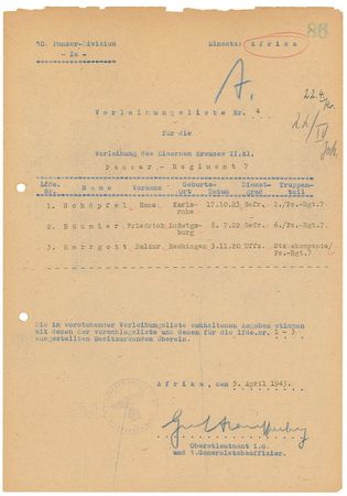 Lot #406 Claus von Stauffenberg: Scarce pair of documents from Hitler?s would-be assassin, including one less than a month before the attempt - Image 1