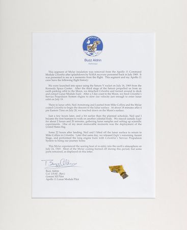 Lot #533 Apollo 11 Flown Mylar - Image 2