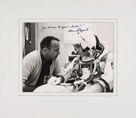 Lot #529 Frank Borman and Alan Shepard Signed Photograph and Signature - Image 2