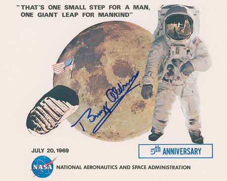 Lot #517 Buzz Aldrin and Michael Collins Signed Photographs - Image 1
