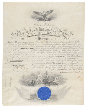 Lot #36 William McKinley Signed Document
