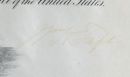 Lot #90 William H. Taft Signed Document - Image 2