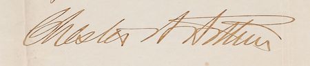 Lot #83 Chester A. Arthur Signed Document - Image 2