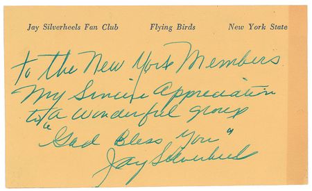 Lot #1010 Jay Silverheels Signature - Image 1
