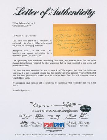 Lot #1010 Jay Silverheels Signature - Image 2