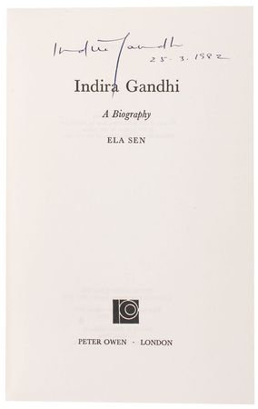 Lot #313 Indira Gandhi Book - Image 1