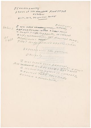 Lot #707 Robert Lowell: Fantastic handwritten draft of the Pultizer Prize winner?s poem ?Unwanted? - Image 1