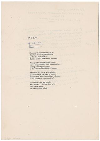 Lot #707 Robert Lowell: Fantastic handwritten draft of the Pultizer Prize winner?s poem ?Unwanted? - Image 2