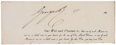 Lot #333 King George IV Signature - Image 2