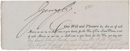 Lot #333 King George IV Signature - Image 3