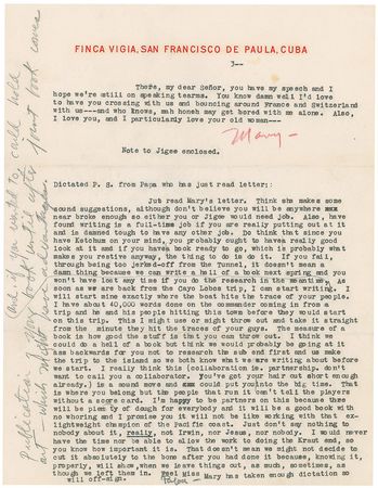 Lot #694 Ernest Hemingway: ?The measure of a book is how good the stuff is that you can throw out? - Image 3