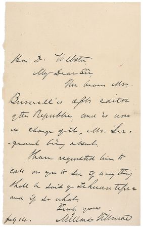 Lot #15 Millard Fillmore Handwritten Letter Signed