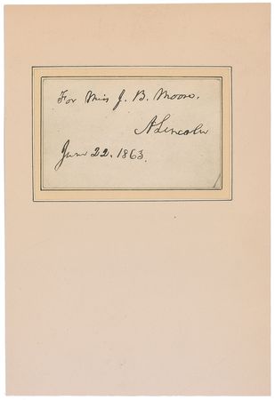 Lot #22 Abraham Lincoln: A week before Gettysburg, Lincoln greets two volunteer nurses for the Fredericksburg wounded - Image 2