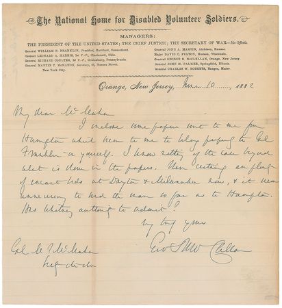 Lot #461 George B. McClellan Handwritten Letter Signed - Image 1