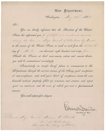 Lot #471 Edwin M. Stanton Signed Document - Image 1