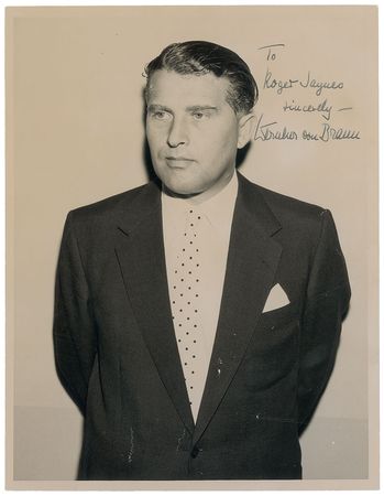 Lot #531 Wernher von Braun Typed Letter Signed and Signed Photograph - Image 1