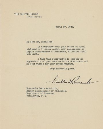 Lot #47 Franklin D. Roosevelt Typed Letter Signed - Image 1