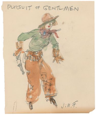 Lot #607 James Montgomery Flagg Sketch and Handwritten Letter Signed - Image 1