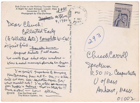 Lot #687 Allen Ginsberg Handwritten Letter Signed - Image 1