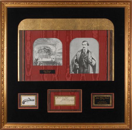 Lot #165 John Wilkes Booth: Enormous signature of Lincoln?s assassin, magnificently displayed - Image 1