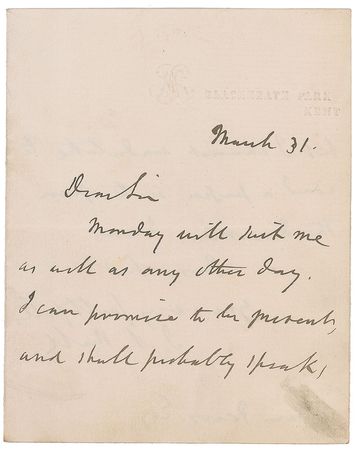 Lot #343 John Stuart Mill Handwritten Letter Signed - Image 1