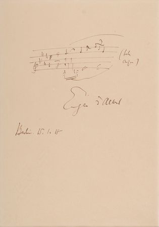 Lot #800 Eugen d'Albert - Image 1