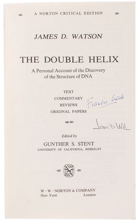 Lot #181 DNA: Watson and Crick Book - Image 1