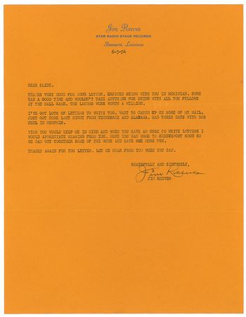 Lot #885 Jim Reeves - Image 1