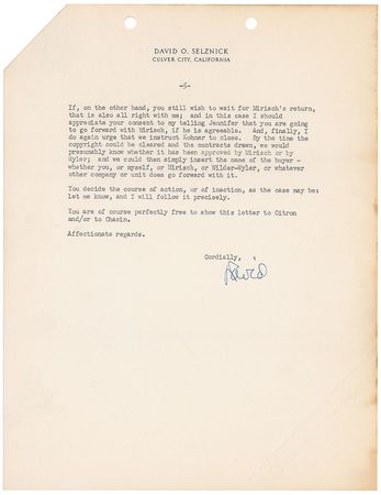 Lot #1009 David O. Selznick - Image 2